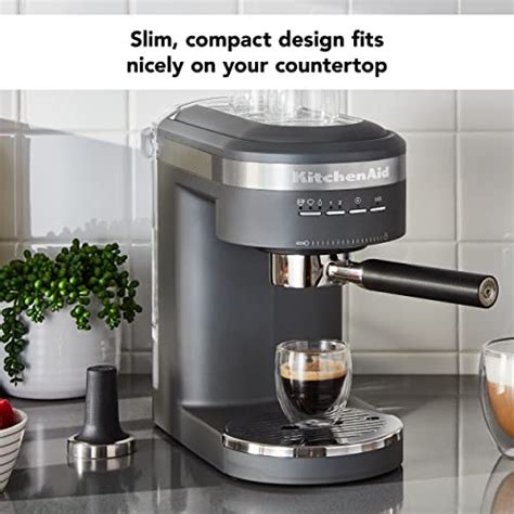 Kitchenaid Semi Automatic Espresso Machine Kes6403 Matte Charcoal Grey