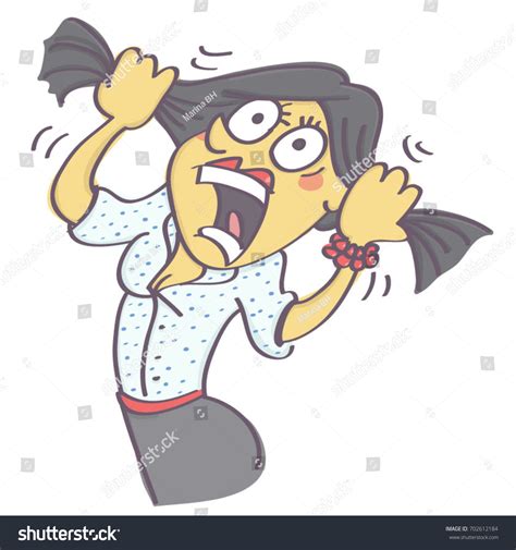 Pulling Hair Out Cartoon Images Stock Photos And Vectors Shutterstock