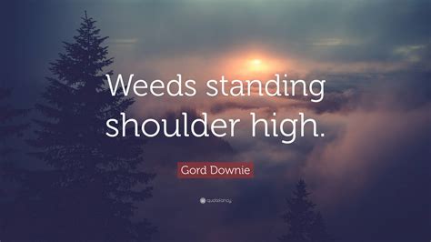 Gord Downie Quote Weeds Standing Shoulder High