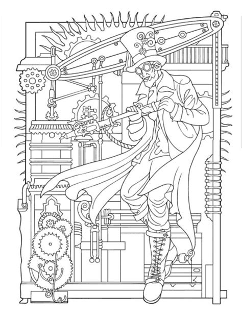 Steampunk anna <3 this beautiful, premium and high quality hand drawn illustration is ready to be printed. iColor "Steampunk" | Steampunk coloring, Designs coloring ...