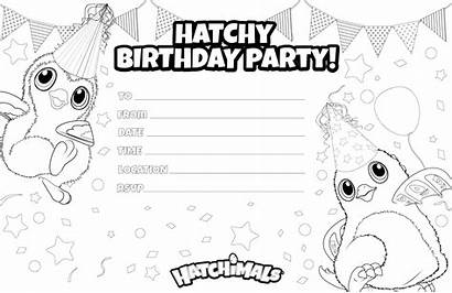 Coloring Hatchimals Pages Party Printable Invite Colleggtibles