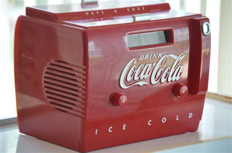 coca cola coke otr 1949 coca cola cooler radio am fm with cassette 1913680952
