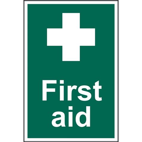 First Aid Sign 200 X 300mm Self Adhesive Selco