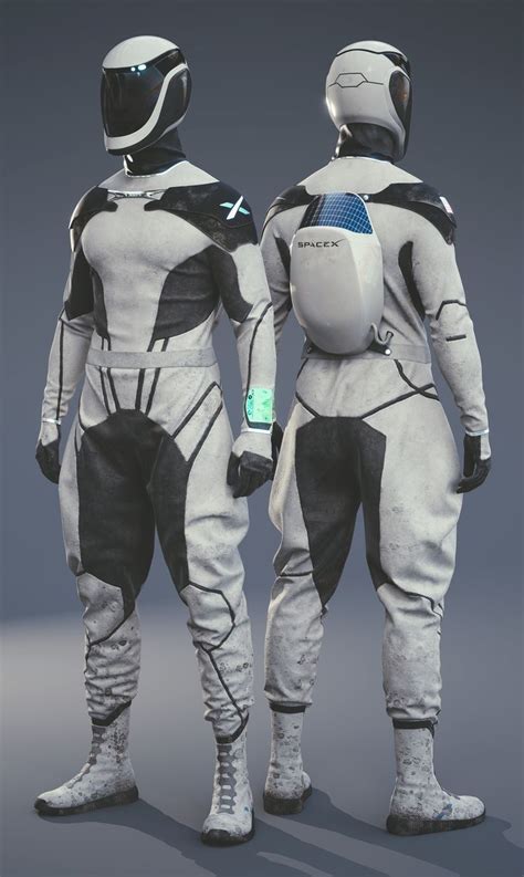Artstation Spacex Space Suit Concept Lucas Valle Space Suit