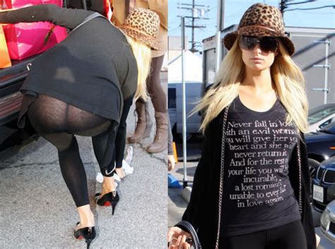 Oops Paris Hilton Reveals Full Moon In Sheer Leggings Disaster Ny