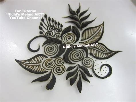 Others are small flowers design. Creative Arabic Flower Leaf Patch Henna Mehndi Design ...