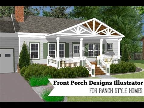 Click the image for larger. Front Porch Designs Illustrator for a Ranch Style Home ...