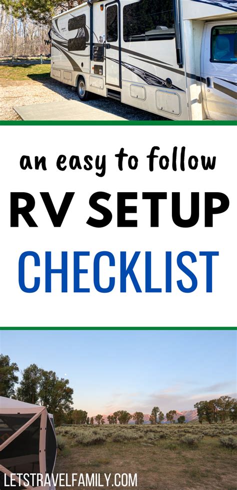 Rv Setup Checklist How To Easily Set Up Your Rv Camping Checklist