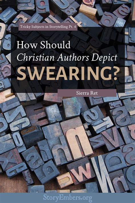 How Should Christian Authors Depict Swearing Christian Author Christian Writers Creative