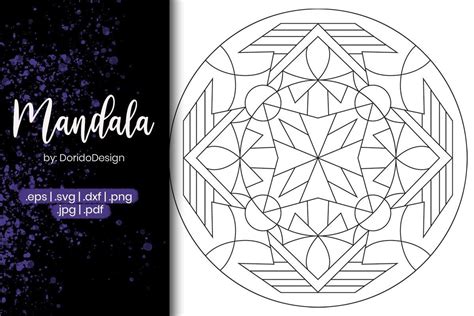 Tibetan Mandala Coloring Page Vol16 Graphic By Doridodesign · Creative