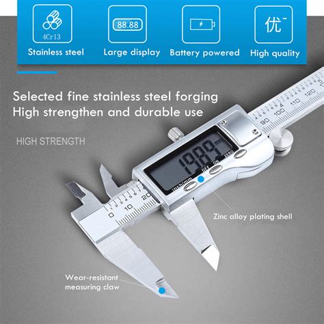 Stainless Steel Digital Caliper Vernier Micrometer Electronic Ruler