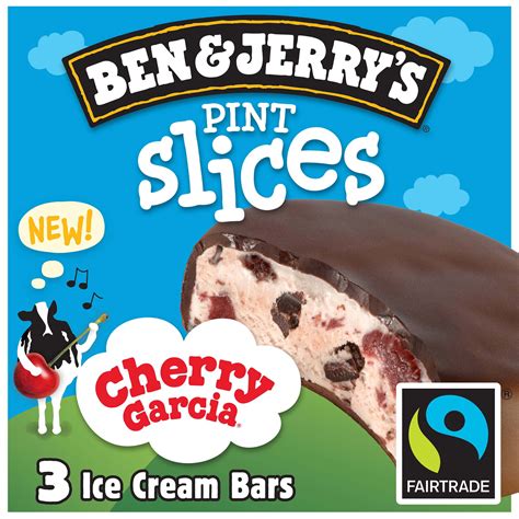 Ben And Jerrys Pint Slices Cherry Garcia® Non Gmo Ice Cream Bars 9 Oz 3 Count