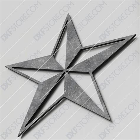 Nautical Star Free Dxf File In 2020 Nautical Star