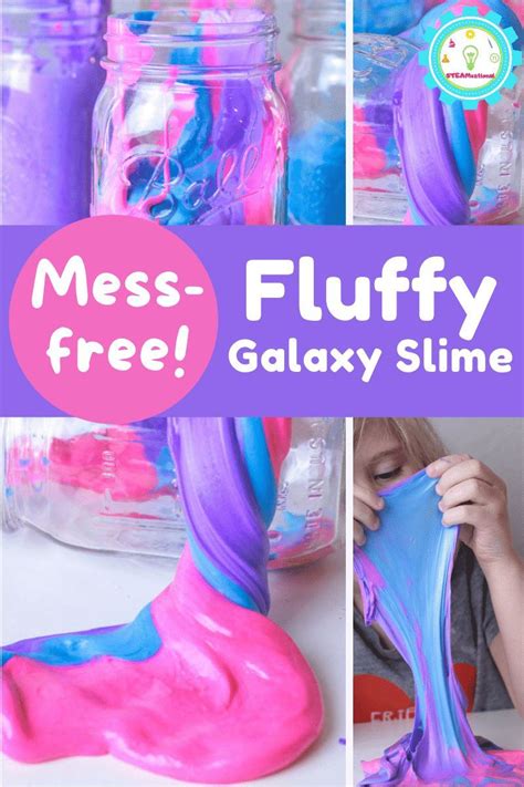 How To Make Fluffy Galaxy Slime Just 3 Ingredients In 2022 Galaxy