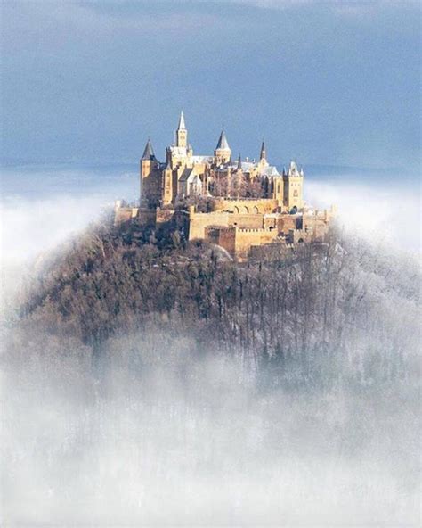 Foggy Winter Castle Hohenzollern Castle Germany Elrobbson