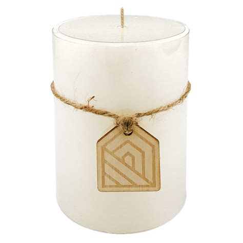 White Unscented Pillar Candle 3 X 4 At Home