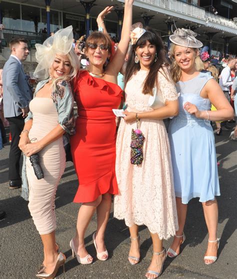 Here Come The Girls Glam Scots Throw On The Glad Rags For Ladies Day