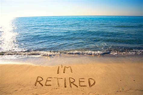 Retirement Concept Written On The Beach Stock Photo Download Image