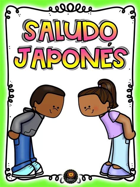 A Couple Of People Standing Next To Each Other With The Words Salud Japones