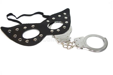 Fetish Mask And A Handcuff Stock Image Image Of Isolated 41591519