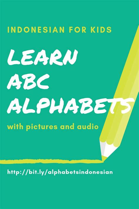 Learn Alphabets In Indonesian Learning Abc Indonesian Language