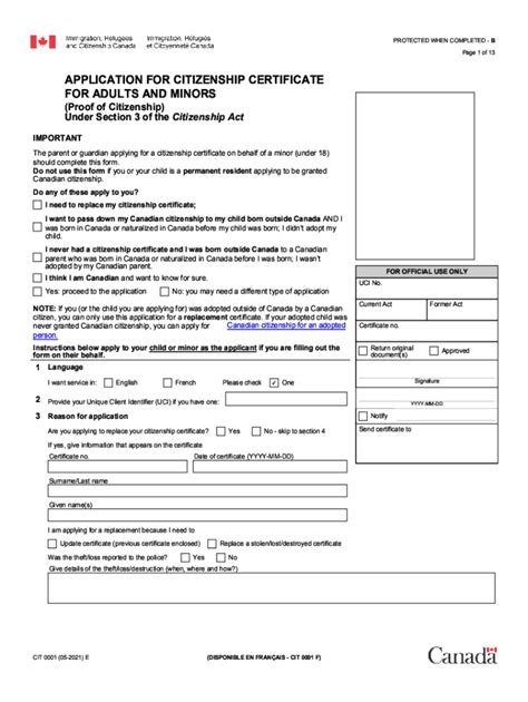 2021 Form Canada Cit 0001 E Fill Online Printable Fillable Blank