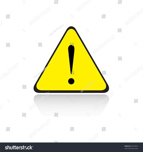 Yellow Triangle Exclamation Sign Stock Vector 46474057 Shutterstock