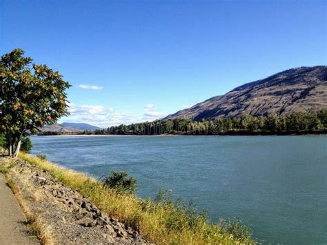 Walking Along The Paths Of The North Thompson River In Kamloops