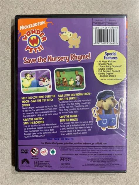 Wonder Pets Save The Nursery Rhyme Dvd 2008 Nickelodeon Nick Jr New