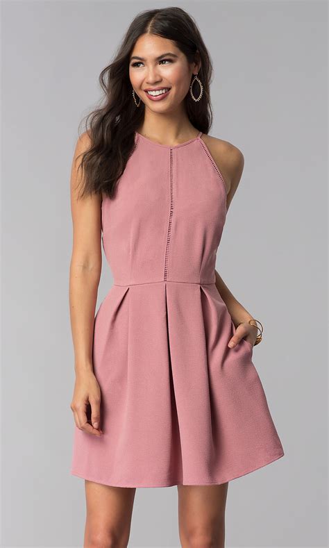 When figuring out what to wear to a wedding, remember these fashion don'ts. Rose Pink Cheap Wedding-Guest Dress with Pockets