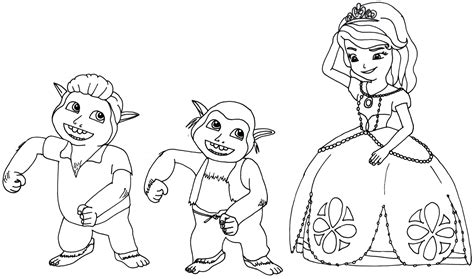 Sofia The First Coloring Pages Sofia The First Coloring Page With Trolls