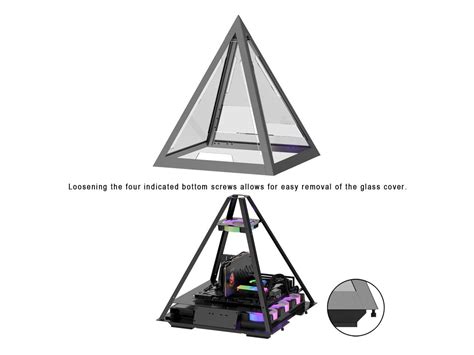 Azza Pyramid 804v Gaming Cnc Atx Case Tempered Glass Aluminum