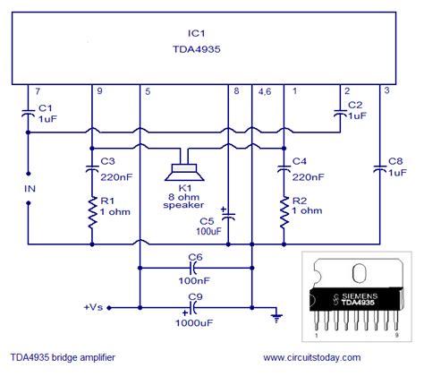 W Stereo Audio Amplifier Using TDA AUDIO AMPLIFIER SCHEMATIC