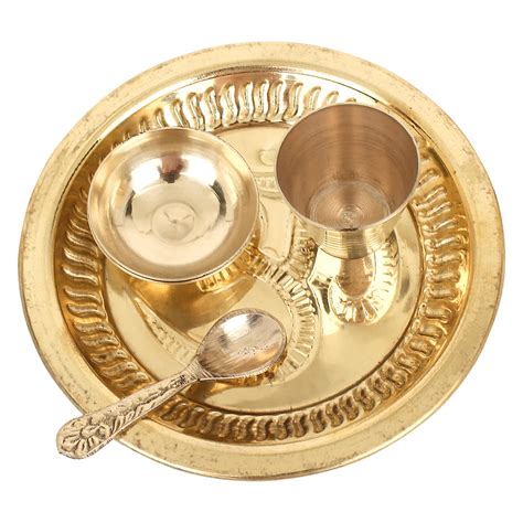 Buy Crafts Of India Aum Om Prasad Bhog Thali Indian Hindu God Rituals