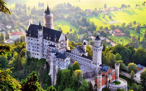 Neuschwanstein Castle Bavaria Germany Panorama For