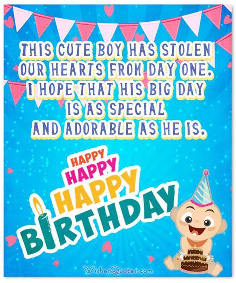 Happy birthday messages for baby boy. Wonderful Birthday Wishes For A Baby Boy By WishesQuotes