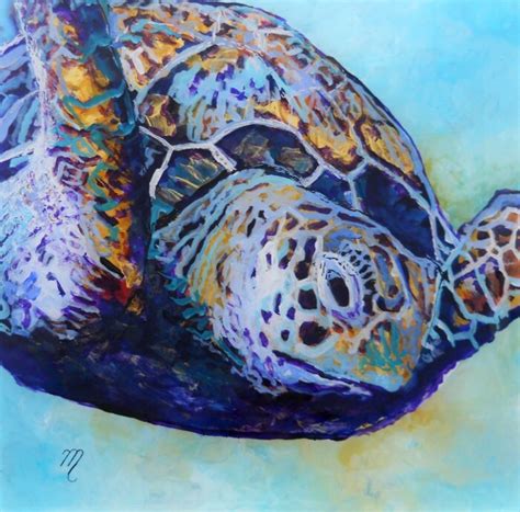 Sea Turtle Art Honu Painting Sea Turtle Print Hawaiian Turtle Art