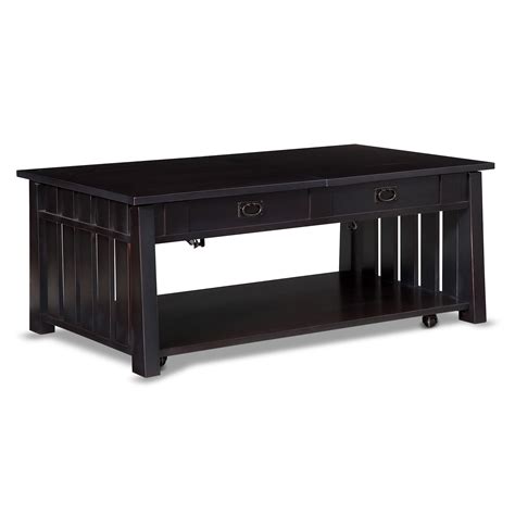 From modern style, glass top coffee tables to more traditional wooden tables, value city will have the right table to add personality to any room. Tribute Lift-Top Cocktail Table - Black | Value City Furniture
