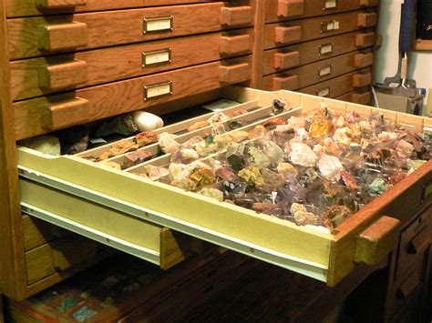 A Rock And Mineral Cabinet Using The Storage And Display Cabinet