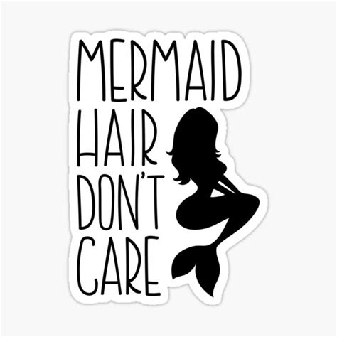 mermaid hair don t care sticker for sale by hocapontas redbubble