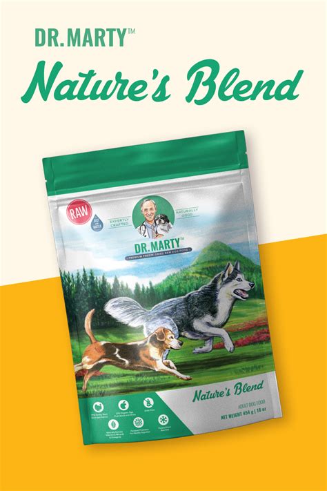 The other ingredients consist of many vegetables and fruits, along with vitamins and minerals. Nature's Blend, Dr. Marty's Premium Freeze-Dried Dog Food ...