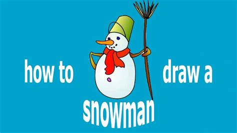 how to draw a snowman youtube