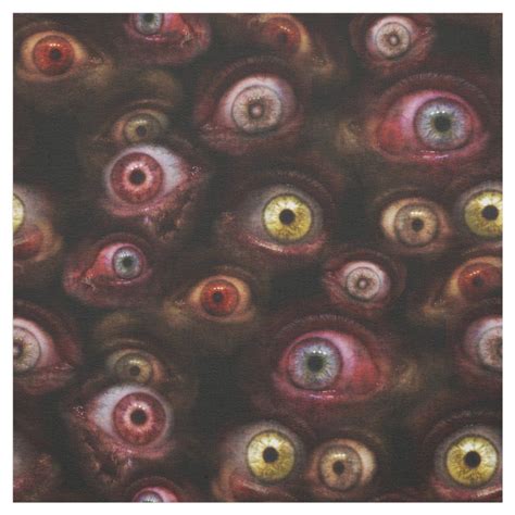Zombie Eyeballs Creepy Human Eye Pattern Fabric Creepy Eyes Eye Art