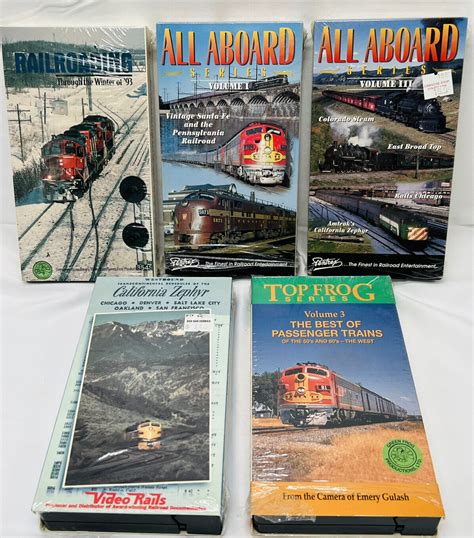 Vintage Railroad Locomotive Vhs Tapes Lot Of Grelly Usa