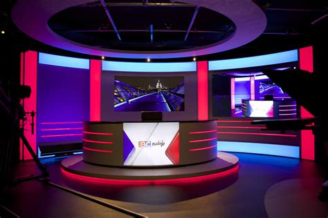Ibc Tamil Tv Studio Set Designed And Built By Giordano Design Tv