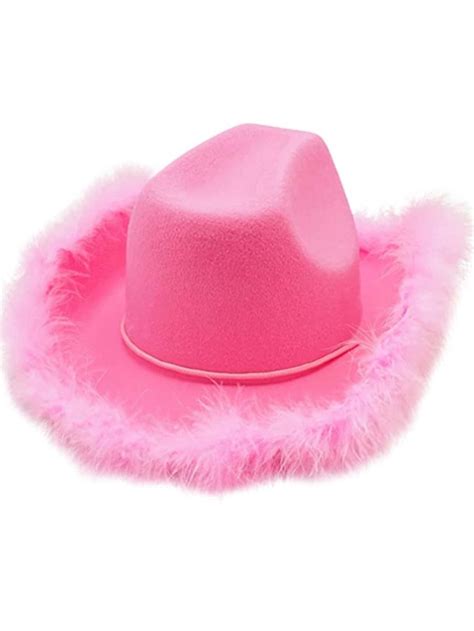1pc Women Fashion Best Fuzzy Cowboy Hat Trim Fedora Hat Shein Usa