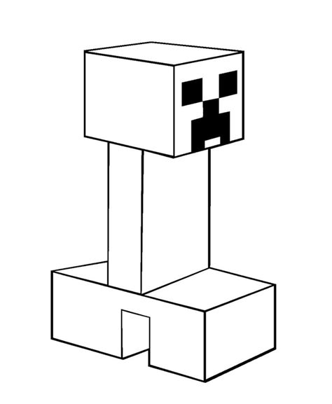 Minecraft Creeper Coloring Page Downloadable Educative Printable