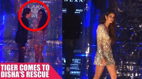 Tiger Shroff Saves Disha Patani From An Awkward Moment Youtube