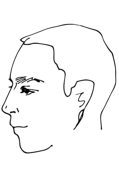 Premium Vector Vector Sketch Of A Beautiful Man Profile