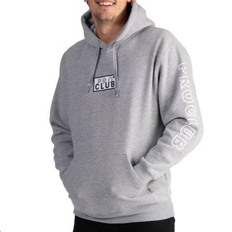 Pro Club Embroidered Logo Pullover Hoodie Tops Sweaters